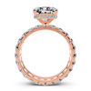 Celeste Radiant Hidden Halo Bridal Set