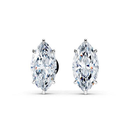 Marquise Cut Diamond Stud Earrings
