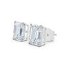 Emerald Cut Diamond Stud Earrings