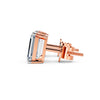 Emerald Cut Diamond Stud Earrings