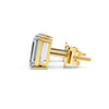 Emerald Cut Diamond Stud Earrings