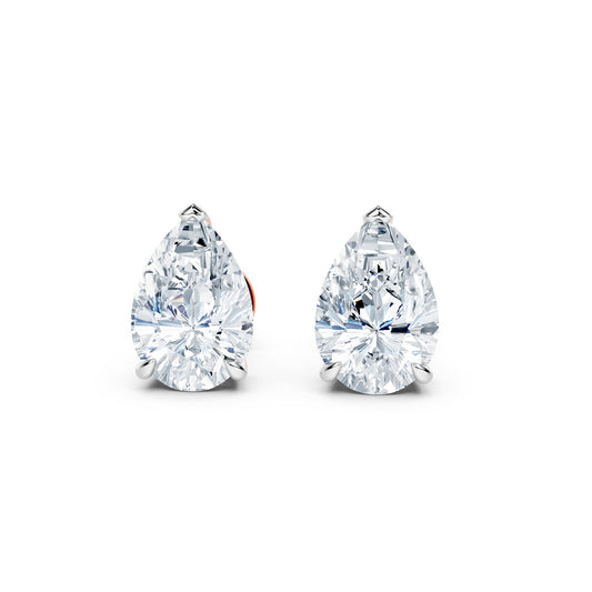 Pear Cut Diamond Stud Earrings