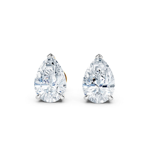 Pear Cut Diamond Stud Earrings