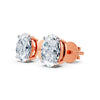 Oval Cut Diamond Stud Earrings