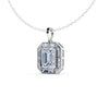 Emerald Halo Diamond Pendant
