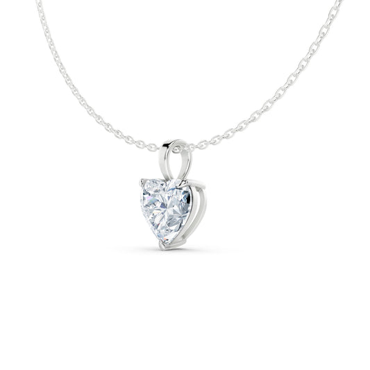 Heart Solitaire Diamond Pendant