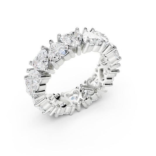 Heart Diamond Eternity Band Ring