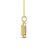 Emerald Halo Diamond Pendant
