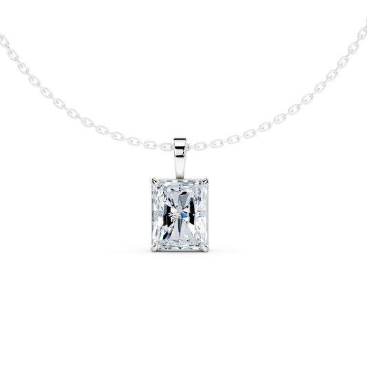 Radiant Solitaire Diamond Pendant