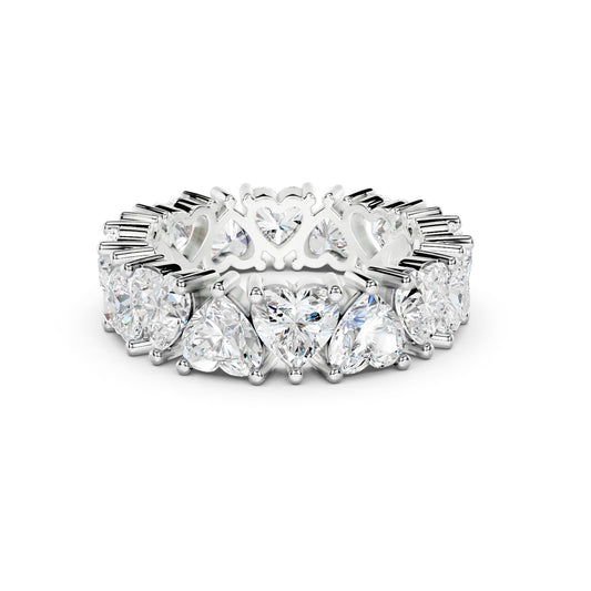 Heart Diamond Eternity Band Ring