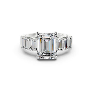 Royal Emerald Baguette Ring