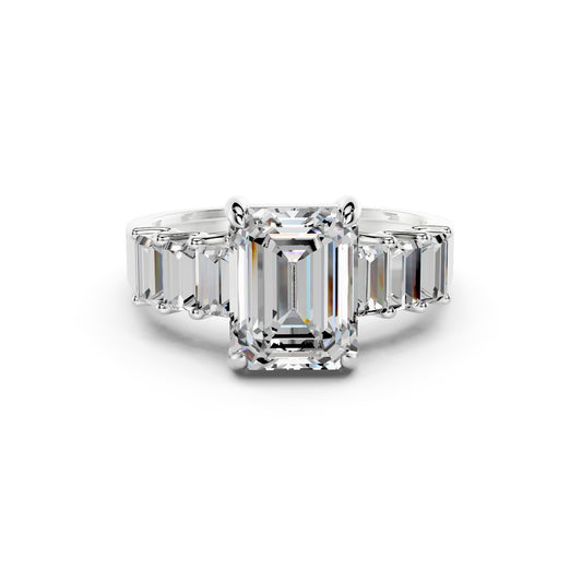 Royal Emerald Baguette Ring