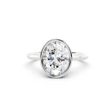 Oval Bezel Solitaire Ring Setting