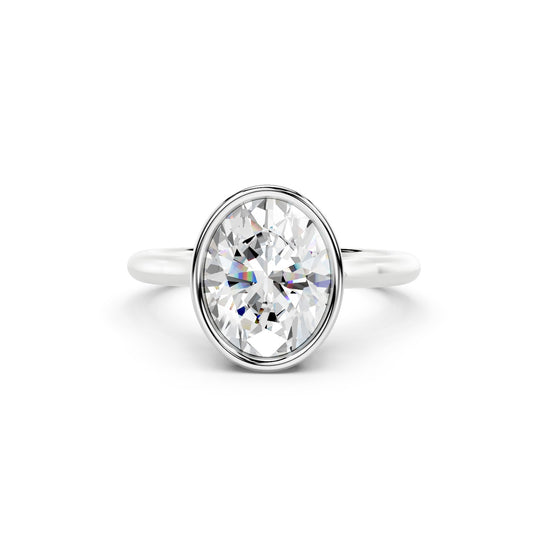 Oval Bezel Solitaire Ring Setting