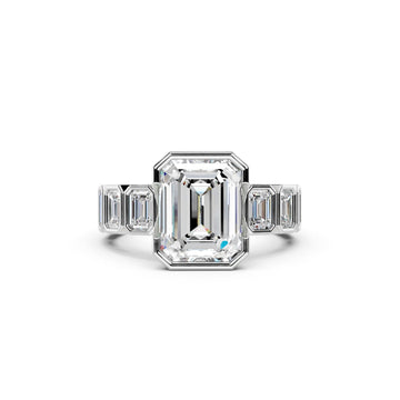 Emerald Cut Step Stone Ring Setting