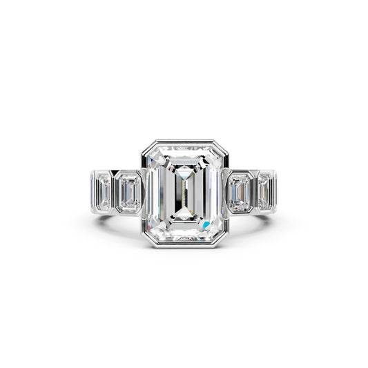 Emerald Cut Step Stone Ring Setting