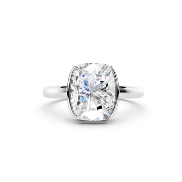 Cushion Cut Solitaire Diamond Ring