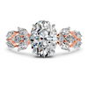 Elegant Floral Oval Diamond Setting