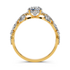 Elegant Floral Oval Diamond Setting