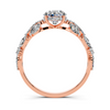 Elegant Floral Oval Diamond Setting