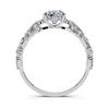 Elegant Floral Oval Diamond Setting