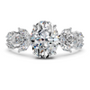 Elegant Floral Oval Diamond Setting