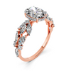 Elegant Floral Oval Diamond Setting