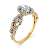 Elegant Floral Oval Diamond Setting