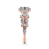 Elegant Floral Oval Diamond Setting