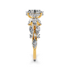 Elegant Floral Oval Diamond Setting
