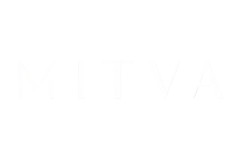 White 'MITVA' text on a light gray background
