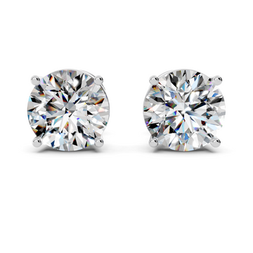 Round Brilliant Diamond Stud Earrings