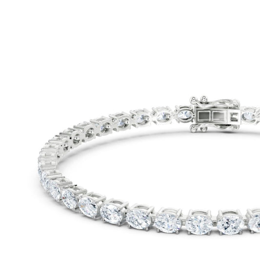 Oval Diamond Tennis Bracelet
