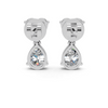 Heart & Pear Diamond Drop Earrings