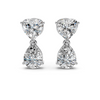 Heart & Pear Diamond Drop Earrings