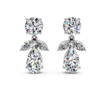 Multi-Shape Diamond Drop Earrings