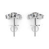 Round Diamond Cluster Stud Earrings