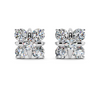 Round Diamond Cluster Stud Earrings