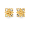 Round Diamond Cluster Stud Earrings