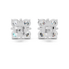 Round Diamond Cluster Stud Earrings