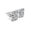 Round Diamond Cluster Stud Earrings