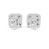 Princess Cut Diamond Halo Stud Earrings