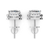 Princess Cut Diamond Halo Stud Earrings