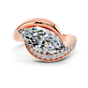 Marquise Cut Modern Twist Ring Setting