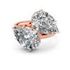 Dual Pear Diamond Setting