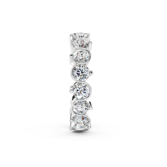 Round Diamond Bezel Eternity Band
