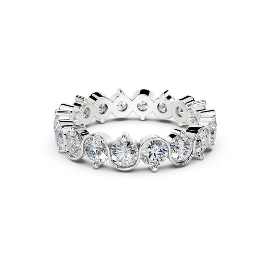 Round Diamond Bezel Eternity Band