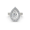 Timeless Pear Halo Ring Setting