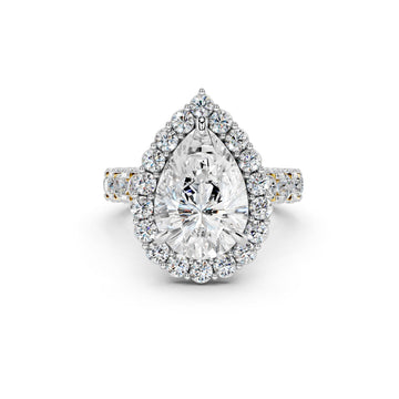 Timeless Pear Halo Ring Setting