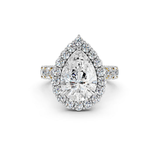 Timeless Pear Halo Ring Setting